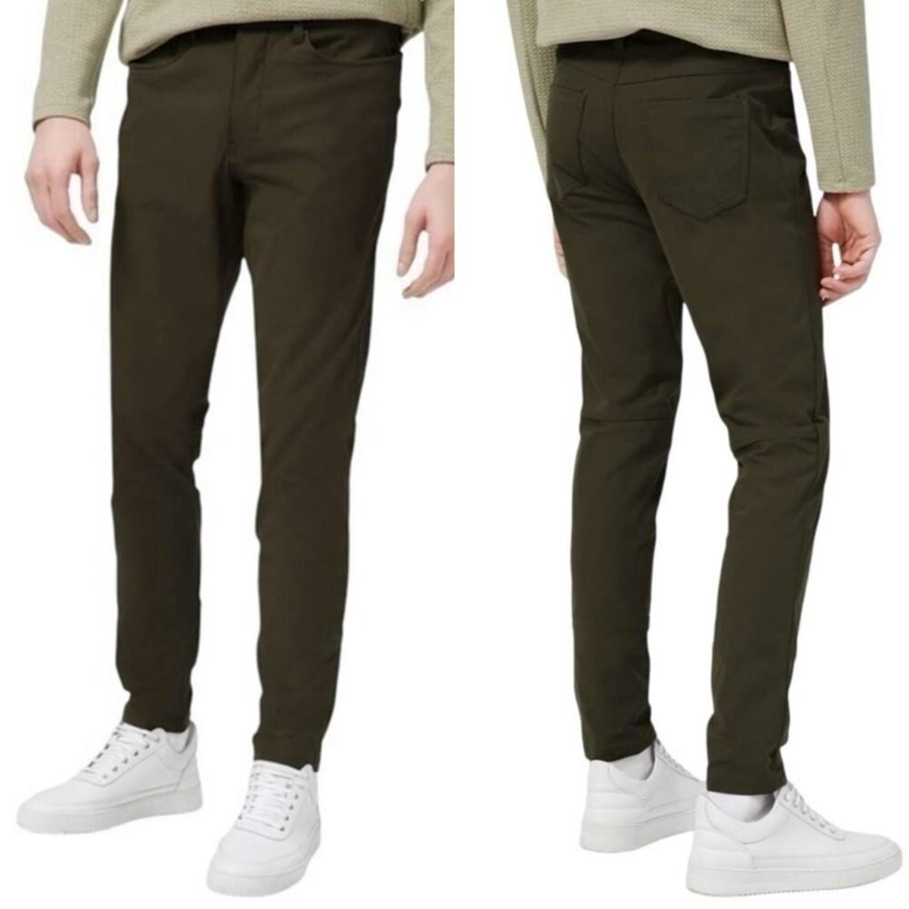 Lululemon Dark Olive Green ABC Pant Skinny Warpstreme Fabric - 30